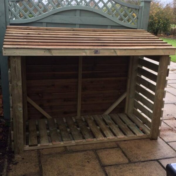 Slatted Log Store 5FT Wide